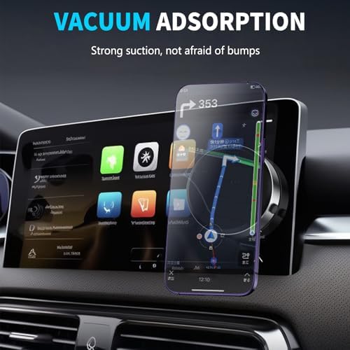 Revolutionary 360° Rotatable Magnetic Car Phone Holder – Advanced Electric Vacuum Suction Mount for Seamless i Phone Compatibility, Ideal for Smooth Surfaces – Elevate Your Driving Experience with Optimal Viewing Angles and Enhanced Stability