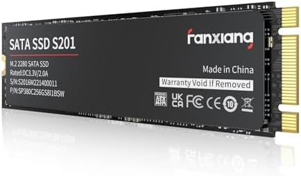 Boost Your System’s Performance with the S201 256 GB M.2 SATA III SSD – High-Speed Internal Solid State Drive for Laptops and Desktops, Featuring Rapid Read Speeds Up to 550 MB/sec and SLC Cache Technology for Ultimate Efficiency and Reliability