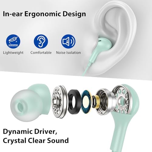 Enhance Your Audio Clarity: Advanced USB Wired Earbuds with 7.5 FT Cord, Noise-Canceling Mic, and Magnetic Storage – Ideal for Zoom Calls, Gaming, and Mac Book Pro Connectivity – Comfort Meets Performance