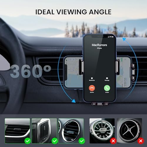 Military-Grade Car Phone Holder: 3-in-1 Dashboard & Windshield Mount for i Phone & Android – Secure, Hands-Free Navigation with Versatile Positioning and Effortless Installation for Enhanced Driving Safety