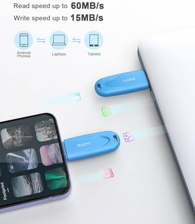 RAOYI 256 GB USB C Flash Drive – Lightning-Fast 130 MB/s Dual OTG Metal Memory Stick for Seamless File Transfers with Keychain – Ideal for Smartphones, PCs, Mac Books, and Tablets (Red) – Ultimate Storage Solution for On-the-Go Professionals