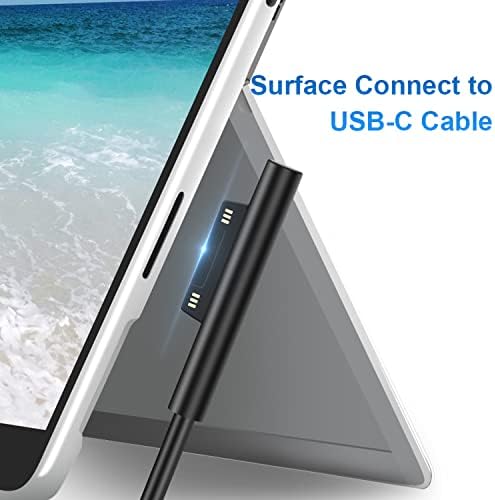 High-Efficiency 65 W Ga N USB-C Charger for Surface Pro Series – Ultra-Compact Dual Port Travel Adapter with Fast Charging Capability for Surface Pro 3/4/5/6/7/8/X Go/Book/Studio i5 – Advanced Safety Features and Wide Device Compatibility