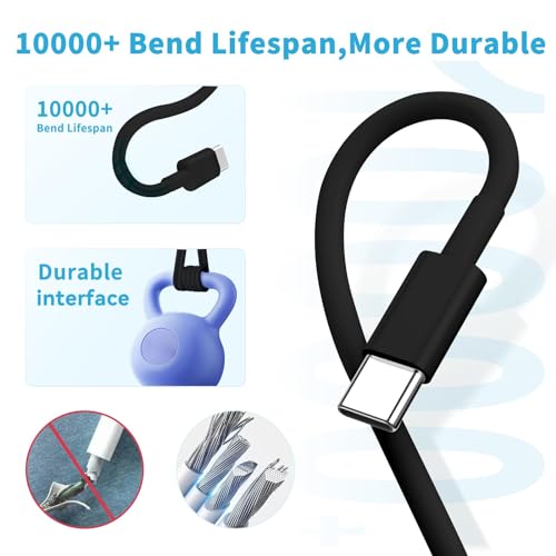 High-Speed 2-Pack USB C to USB C Charging Cable – 6 Foot Long, 60 W (3 A) Fast Charger for i Phone 16/15/Pro/Plus/Pro Max, i Pad Pro 12.9/11, i Pad Mini 6, i Pad Air 4/5 & Samsung Galaxy S23/22 – Durable, Tangle-Free, Versatile Design for Optimal Performance and Enhanced Compatibility