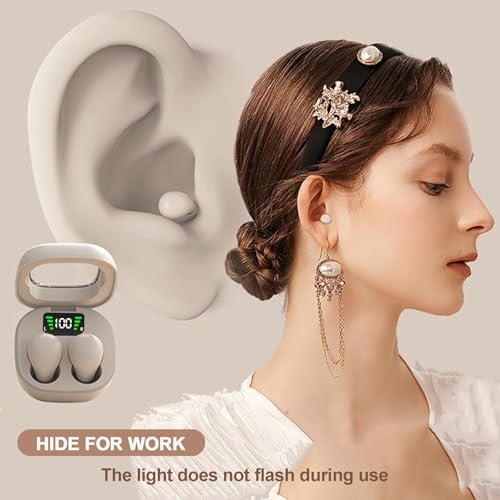 Invisible Wireless Bluetooth Mini Earbuds for Small Ear Canals – Ultra-Discreet Design, Seamless Connectivity, and Superior Sound Quality – Ideal for Professionals and Students Seeking a Stealthy Audio Solution