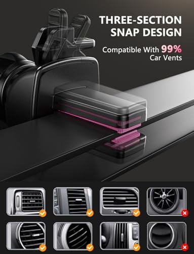 Effortless On-the-Go Power: JOYMASS 15 W Fast Wireless Car Charger with Auto Clamping Mount – Perfect for i Phone 15 through 12 Mini, Samsung Galaxy S23 Ultra, and Note 20 – Secure Vent Holder for Ultimate Convenience and Hands-Free Navigation