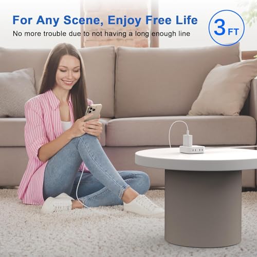 Ultimate Dual-Pack Fast Charger for i Phone 16/15 & i Pad – 6 FT Durable USB-C Woven Cables with Tangle-Free Design for i Pad Pro, Air, Mini & More – Unmatched Charging Speed & Enhanced Compatibility for Home or Travel Use