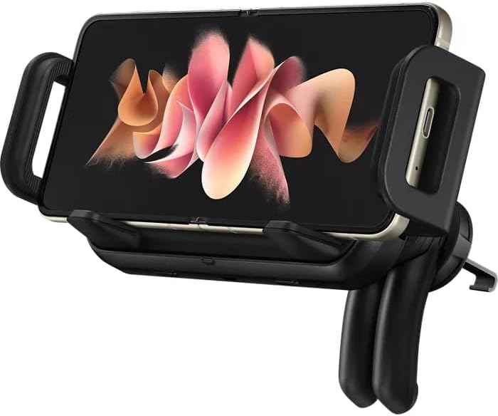 Samsung Fast Wireless Car Charger (2022) – EP-H5300 – Sleek Black Design for Qi-Compatible Devices – Rapid Charging for Galaxy & i Phone – Enhanced Safety Features for Hassle-Free Connectivity – Ideal for Navigation & Streaming on the Go – Compact and Stylish Automotive Accessory