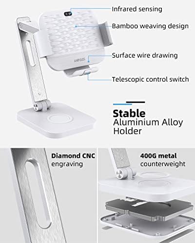 Sleek Aluminium Alloy 2-in-1 Wireless Charger Stand for Samsung Galaxy Z Fold & Galaxy Buds – Rapid 3-Coil Charging Station with 20 W Adapter for Enhanced Device Efficiency – Portable and Stylish Design Ideal for Modern Workspaces and On-the-Go Charging