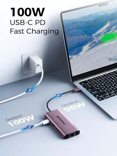 Unlock Seamless Connectivity with the QGee M 9-in-1 USB C Hub – The Ultimate Multi-Port Adapter for High-Speed Data Transfer, 4 K HDMI Output, and 100 W Power Delivery – Perfectly Compatible with Mac Book Pro, Air, i Pad, Dell, HP, Lenovo, and Chromebook – Compact, Stylish Blue Design for On-the-Go Professionals and Creatives