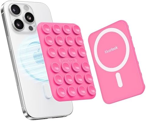 Klearlook Magnetic Suction Phone Mount Set – 4 Stylish Colors for Mag Safe Cases, Hands-Free Selfie Grip for Tik Tok & Content Creators, Lightweight & Portable, Secure Magnetic Attachment for Effortless Video Recording and Photography