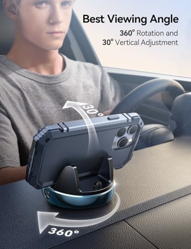 JOYROOM 360° Rotating Car Phone Holder – Anti-Slip Dashboard Mount for Seamless Smartphone & GPS Integration – Sun Glare Blocking for Clearer Navigation – Universally Compatible with Pop Grips & Mobile Devices – Superior Stability for a Safe Driving Experience