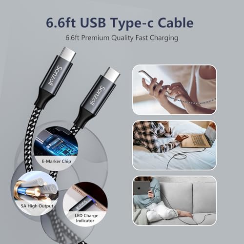 Revamp Your Power Routine with the i Phone 16 Pro Max Fast Charging Duo – 45 W USB-C Charger Blocks & 6.6 FT Type-C Cables for Ultra-Fast Power Delivery, Perfect for i Phone 16 Series & i Pad Pro Use – Essential for Home, Office, and Travel Efficiency