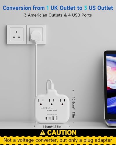 Ultimate Universal Travel Plug Adapter with PD30 W Fast Charging Hub – 3 Multi-Port Connectivity for International Travel, Featuring Dual USB-C & USB-A Outputs, 3 ft Extension Cord for Effortless Power in EU, US, UK, France & Spain – Perfect Solution for Global Adventurers Seeking Reliable Charging Options