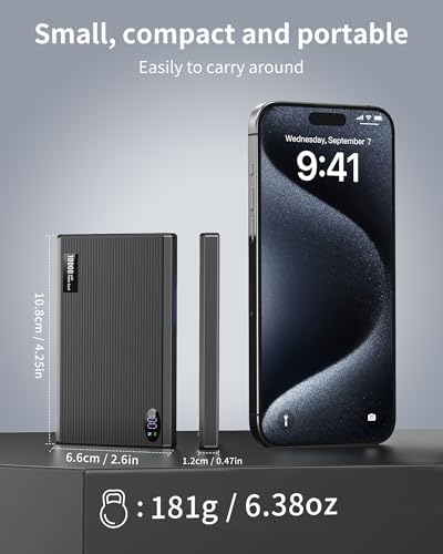 Ultra-Slim 10000 m Ah Mag Safe Power Bank – 20 W USB-C Fast Charger & 15 W Wireless Charging for i Phone 16/15/14/13/12 Series – Lightweight Magnetic Battery Pack Ideal for Travel, Business, and Outdoor Adventures – Advanced Safety Features & Universal Compatibility with i Pad and Samsung Devices – Perfect for On-the-Go Charging Solutions