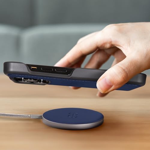Dreem Empower Magnetic Wireless Charger Pad – High-Speed Mag Safe & Qi-Certified Charging Solution with Premium Vegan Leather Finish in Coffee – Effortless Device Alignment & Enhanced Overheat Protection for a Stylish, Tangle-Free Experience
