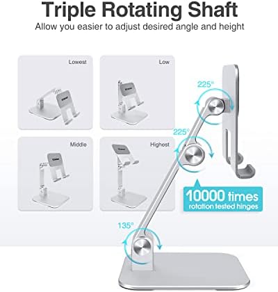 Revolutionize Your Workspace with the elitehood Aluminum i Pad Stand – Ultra-Stable, Adjustable Tablet Holder for Home & Office, Compatible with i Pad Pro 12.9, i Pad Air, Mini 6/5/4/3 in Sleek Black – Enhance Comfort & Productivity Effortlessly
