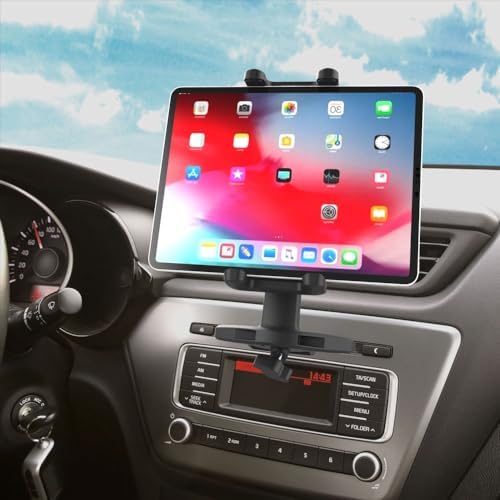 Universal 360-Degree Adjustable Car CD Slot Mount for Tablets and Smartphones – Hands-Free Convenience for Safe Driving and Easy Navigation