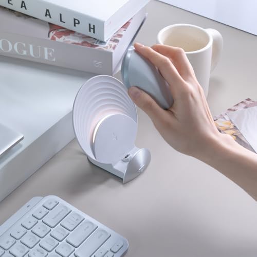 Magnetic Charging Dock for Logitech MX Master 3 S & MX Anywhere 3 S – Sleek White Design for Mac Users, Fast & Effortless Wireless Mouse Charger, Enhance Your Workspace Productivity with Quick Charging Solution