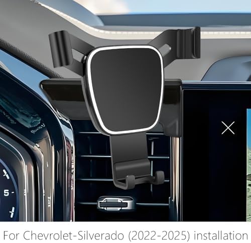 Premium Car Phone Holder for Chevrolet Silverado 1500, 2500 HD, and 3500 HD (2022-2025) – Effortless Installation, 360-Degree Rotation, and Enhanced Compatibility for LT, RST, LT Trail Boss, ZR2, and LTZ High Country Models – Hands-Free Navigation and Calls for Safer Driving Experience – Durable Auto Accessory for Everyday Use