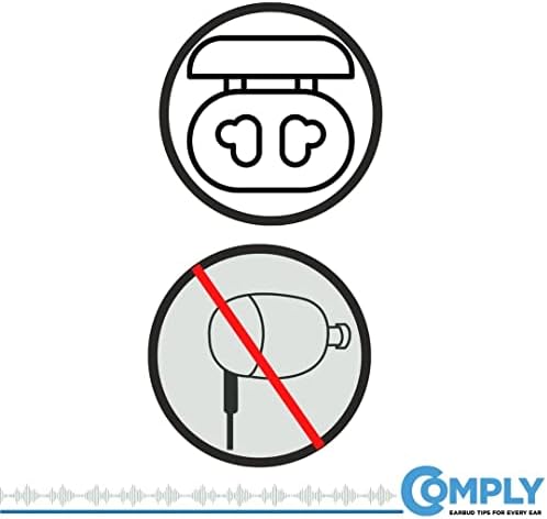 Transform Your Listening Experience with Comply TW-300-B Memory Foam Earbud Tips | Premium Noise Isolation & Custom Fit for Beats Studio Buds Plus, Ear Fun, Soundcore & More | Black (S/M/L) (3 Pairs) for Enhanced Comfort and Performance