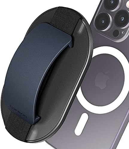 Magnetic Phone Grip for Mag Safe – Sinjimoru M-SGrip Black | Ultra-Strong 2600 g Magnetic Force for i Phone 12-16 | Slim, Pocket-Friendly Design for Effortless Everyday Use | Enhanced Compatibility with Mag Safe Cases and Phones | Comfortable Multi-Angle Holding Solution for Enhanced User Experience