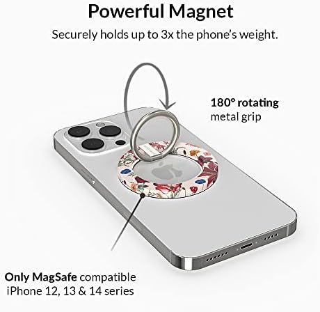 Transform Your i Phone 16, 15, 14, 13, 12 with VELVET CAVIAR’s Amethyst Purple Leopard Mag Safe-Compatible Grip – Stylish Magnetic Ring Holder & Adjustable Stand for Effortless Hands-Free Viewing, Secure Texting, and Enhanced Usability – Elevate Your Mobile Experience with Durable, Lightweight, and Customizable Accessory