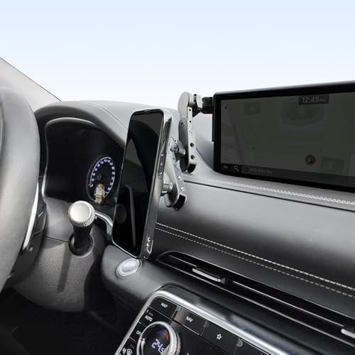 FICS Car Phone Holder for Genesis GV70 2026 Moder-Year – Custom-Fit Mount for Seamless Integration, Interior Accessories for Navigation, No Adhesive or Tools Required – Enhanced Compatibility and Speed