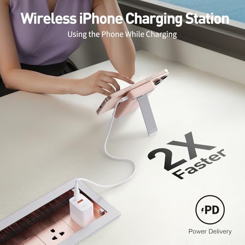 i WALK Qi2 Certified 15 W Magnetic Wireless Power Bank – 10000 m Ah Portable Charger with Adjustable Stand & LED Display for i Phone 16/15/14/13/12 Pro/Pro Max/Plus/Mini – Ultra-Fast Charging Solution for On-the-Go Professionals and Travelers