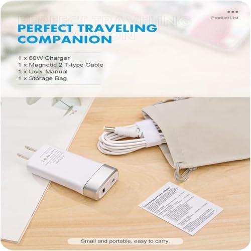 High-Efficiency 110 W Ga N 5-Port USB Fast Charger for Mac Book Pro – Ultimate L-Tip Power Adapter with Unmatched Charging Speed, Full Compatibility for 13/15/17 Inch Models, CE/FCC/ROHS Certified Safety Features, Durable 6 ft Cord Ideal for Mobile Professionals and Frequent Travelers