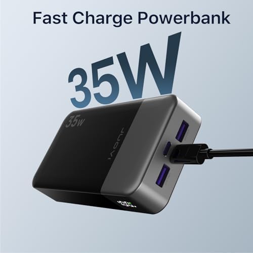 High-Speed 35 W USB-C Portable Charger – 20,000 m Ah Power Bank with QC4.0 & PD3.0 for Rapid Charging of Mobile Phones, Tablets, & Bluetooth Devices – Ultimate Compatibility & Convenience in Sleek Blue Design