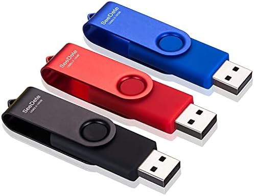 Vibrant 32 GB USB Flash Drive 5-Pack – High-Speed Rotating Memory Sticks with LED Light for Effortless Data Backup and Transfer in Gold, Black, Green, Red, and Blue – Perfect for Personal, Educational, and Professional Use