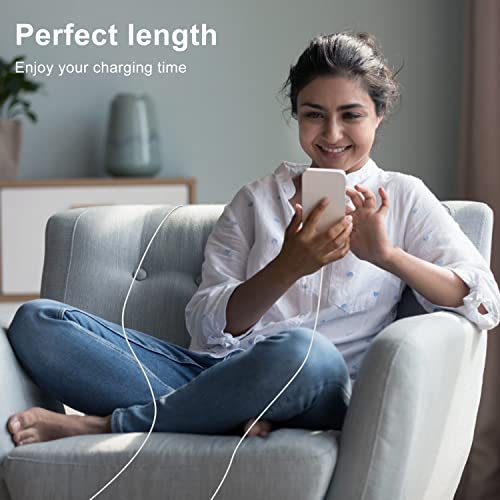 Dual Pack 10 ft USB C to Lightning Charger Cables – Apple MFi Certified for i Phone 14, 13, 12, 11 Pro/Max/Mini & SE – Fast Charging & Data Transfer with Durable Reinforced Design – Perfect for Home, Office & On-the-Go Use