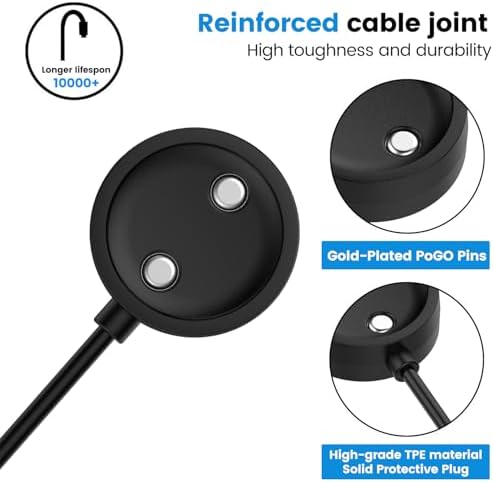 Replacement USB Charging Dock for SUUNTO 9 Peak Pro, Vertical, Race & Ocean Watches – 3.3 FT Enhanced Speed Cable for Ultimate Compatibility and Performance – Essential Smartwatch Accessory for Active Lifestyles