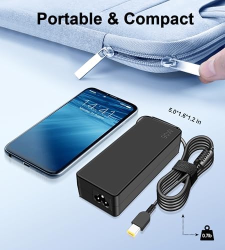 Ultimate 90 W Lenovo Laptop Charger – Rapid Power Adapter for Think Pad, Ideapad & Yoga Models – Unmatched Efficiency and Portability for Professionals and Students – Safeguarded Against Overheating with Robust Construction