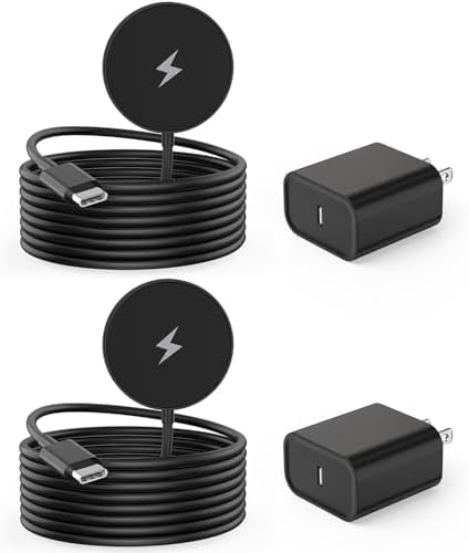 Elevate Your Charging Game with Our 15 W Magnetic Wireless Charger for i Phone 16 and More – 2-Pack with 6 FT Cable and 20 W PD Adapter for Ultimate Speed and Convenience – Strong Magnetic Grip, Intelligent Overcharge Protection, Perfect for Travel and Everyday Use – Compatible with i Phone Models 12 to 16, Plus, Pro, Max, and Air Pods Series – Experience a Seamless 3 X Faster Charging Solution and Stay Connected Anywhere, Anytime