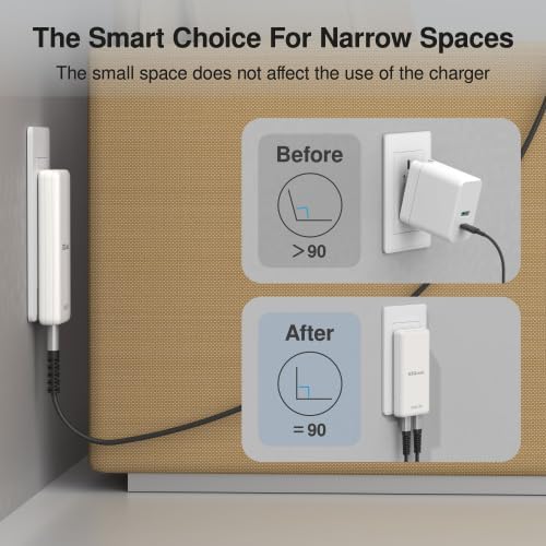 EZQuest Ultra Slim 70 W Ga N II Dual USB-C PD Wall Charger – High-Efficiency Fast Charging with Intelligent Power Allocation – Compact & Foldable Design Perfect for Travel and Home Use – Enhanced Safety Features with Over-Voltage Protection – Sleek Black Finish for Modern Aesthetic and Universal Device Compatibility – Your Ultimate Charging Solution for Smartphones, Tablets, and Laptops