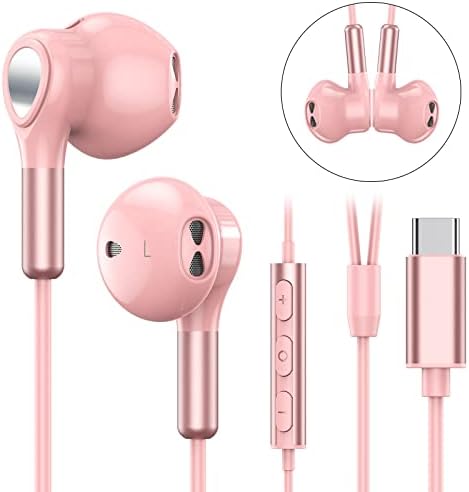 Premium USB C Earbuds for Samsung Galaxy, i Phone & Pixel | High-Fidelity Wired Headphones with Mic & Volume Control | Ultimate Comfort and Versatile Compatibility for Audiophiles and Professionals