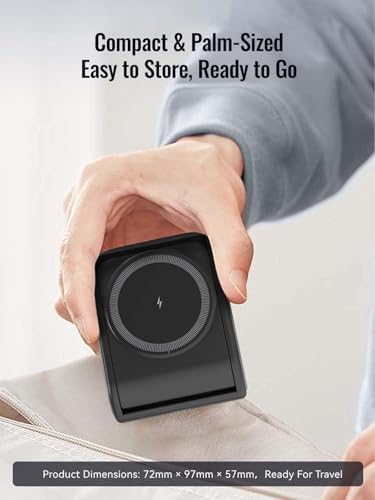 Ultimate 4-in-1 Wireless Charger for i Phone, Air Pods Pro 2, and Apple Watch – Foldable Travel Charging Station with Mag Safe Technology for Enhanced Compatibility and Fast Charging, Featuring Innovative Pop-Up Design and Adjustable Night Light for Convenient Multi-Device Use