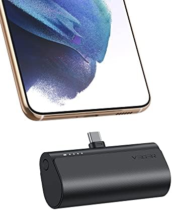 VEGER Ultra-Compact 5000 m Ah USB-C Power Bank – 20 W Fast Charging Mini Battery Pack for i Phone 16, Samsung Galaxy S25/S24/S23, Google Pixel, and More – Lightweight Travel Essential with Enhanced Safety Features