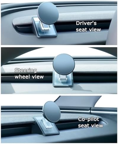 Tesla Model 3 & Y 2025 Premium Phone Mount with 15 W Mag Safe Wireless Charger – Effortless Installation for i Phone 12-16 Series – Enhance Driving Safety & Convenience with This Essential Tesla Accessory