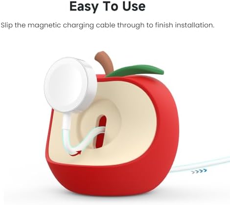 Sleek Magnetic Charging Dock for Apple Watch – Ultra-Fast Portable Charger Stand Compatible with All Models – Stylish Nightstand Display Enhances Your Smartwatch Experience for Home and Travel Use