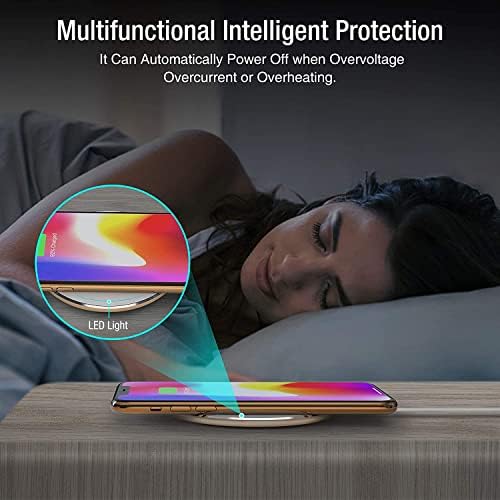 TOZO 2025 Upgraded 15 W Max Fast Wireless Charging Pad – Sleek Rose Red Design for i Phone 16/15/14/13/12 Series & Samsung Galaxy S24/S23/S22 – Ultimate Wireless Power Solution for Busy Lifestyles – Efficient, Portable & Compatible Charging Experience