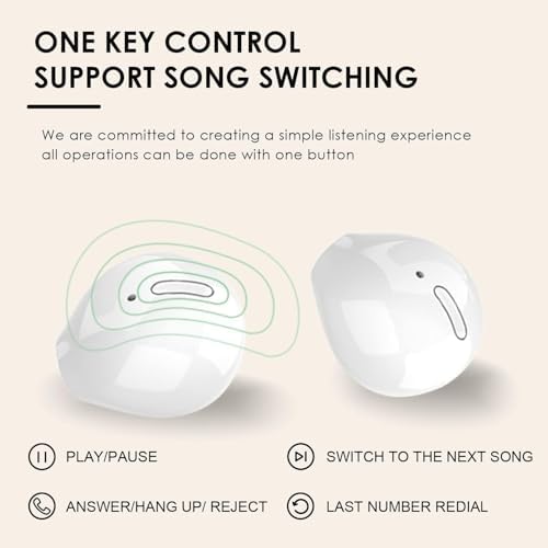 Discreet Mini Wireless Earbuds for Small Ears – Invisible Bluetooth Earpieces with Ergonomic Comfort and Portable Charging Case – Seamless Audio for Work, Travel, and Relaxation – Perfect Compatibility with Android & i OS Devices