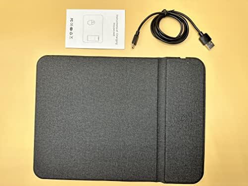 Innovative Qi-Certified Wireless Charging Mouse Pad – 15 W Fast Charger for i Phone & Samsung – Elevate Your Workspace with Non-Slip Design & Enhanced Device Compatibility – Essential Desk Accessory for Seamless Charging & Precision Tracking