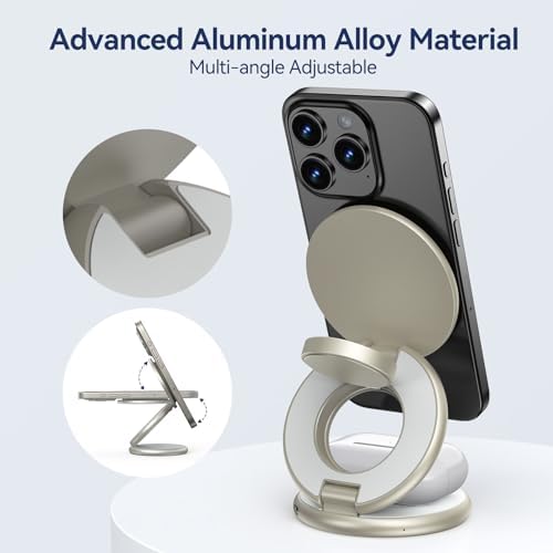 Ultra-Fast 3-in-1 Magnetic Wireless Charging Station for Apple Devices – Foldable Aluminum Alloy Dock for i Phone 16/15/14/13/12, Apple Watch & Air Pods with 20 W Adapter – Portable Power Solution for Travel Enthusiasts and Tech Savvy Users