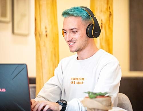 Experience the Ultimate in Comfort and Sound with Power Locus Stylish Purple & White Wireless Over-Ear Headphones – Hi-Fi Stereo Quality, Foldable Design for Travel, 12-Hour Battery Life, and Built-In Microphone for Hands-Free Calls – Perfectly Compatible with i Phone, Samsung, and LG Devices