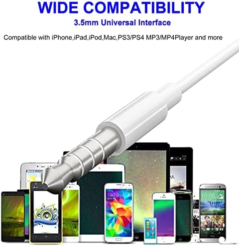 High-Fidelity 6 Pack Wired Earbuds – Immersive Heavy Bass Headphones with Superior Noise Isolation for i Phone, Android, and Laptops – Ergonomic In-Ear Design for All-Day Comfort and Crystal-Clear Sound – Perfect for Commuters, Fitness Enthusiasts, and Music Lovers