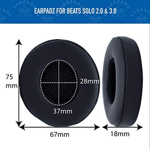 Upgrade Your Beats Solo 3 with Dekoni Memory Foam Earpad Replacement – Premium Soft Knit Jerzee Covers for Ultimate Comfort and Enhanced Audio Isolation – Quick Installation for Superior Listening Experience