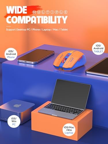 Streamlined Bluetooth Wireless Mouse – Rechargeable Ergonomic Multi-Device Mice (Tri-Mode: BT1/BT2 + 2.4 GHz) with USB Receiver, Stylish Khaki to Pink Design for Laptop, Mac Book, PC, i Mac, i Pad – Ultimate Comfort & Flexibility for Effortless Productivity