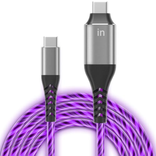 Elevate Your Charging Experience with the 6 ft USB C to USB C Fast Charging Cable – Featuring LED Status Indicator, 3 A Power Delivery for i Phone 15/15 Pro, Mac Book, and Samsung Galaxy S23 – Durable, Tangle-Free Design for Effortless Connectivity at Home or Office